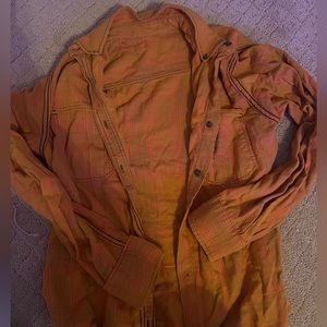 URBAN OUTFITTERS orange flannel; size M